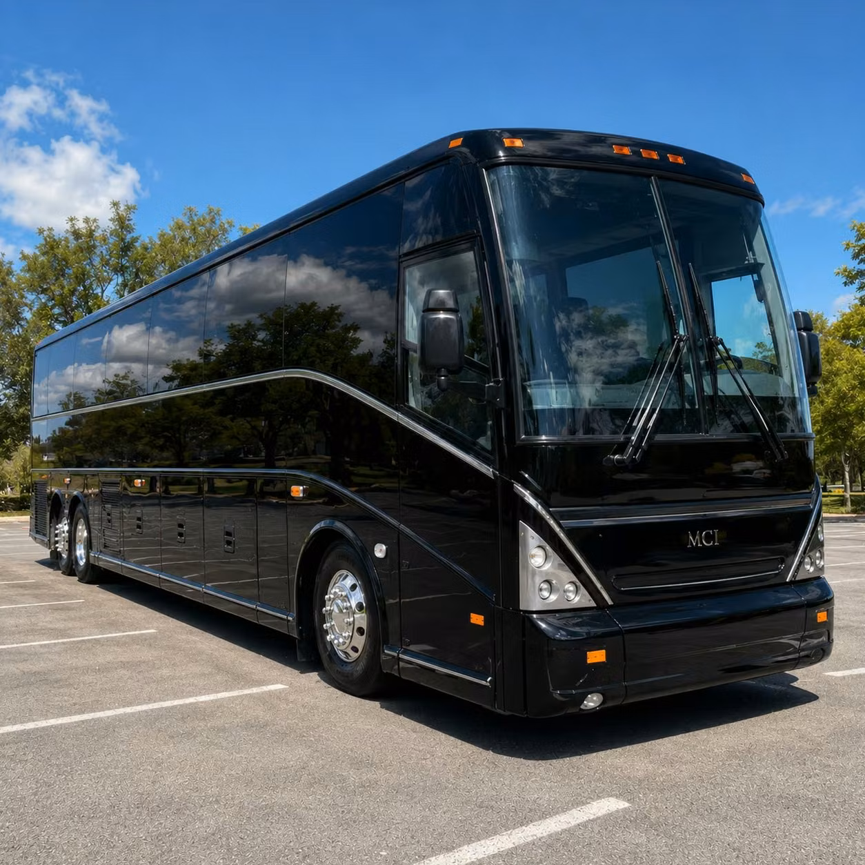 hawthorne 56 passenger charter bus rental
